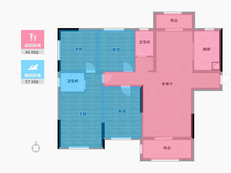 广西壮族自治区-贺州市-贺江幸福里-110.00-户型库-动静分区