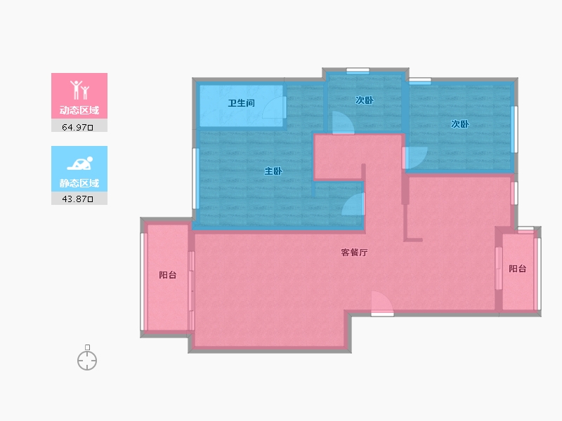 河南省-郑州市-绿城百合春晓苑-108.00-户型库-动静分区