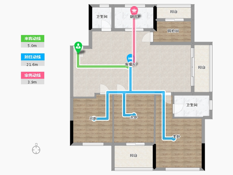 浙江省-嘉兴市-长虹春天-107.00-户型库-动静线