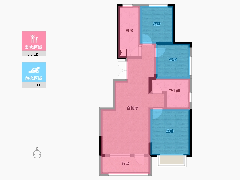 河北省-衡水市-锦绣华府-85.00-户型库-动静分区