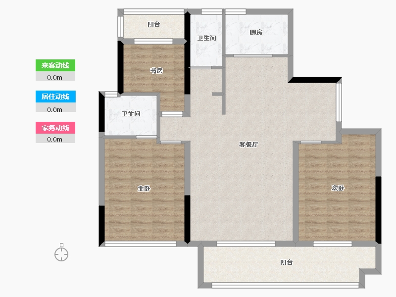 安徽省-六安市-状元府小区-111.00-户型库-动静线