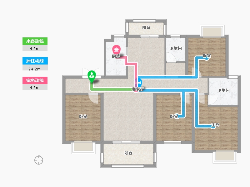 湖北省-咸宁市-名门首府-117.00-户型库-动静线