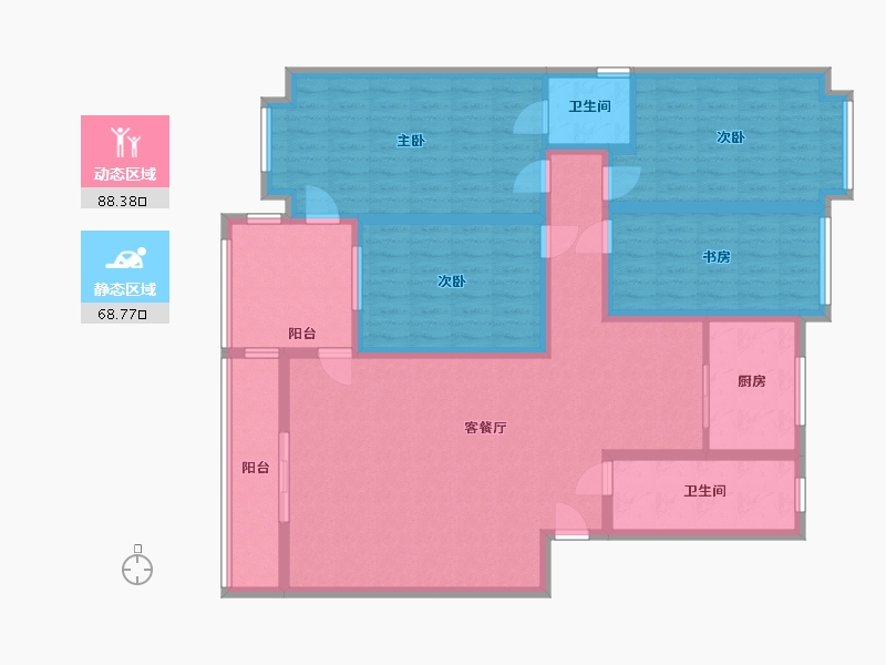 山东省-德州市-华夏新城(B区)-160.00-户型库-动静分区