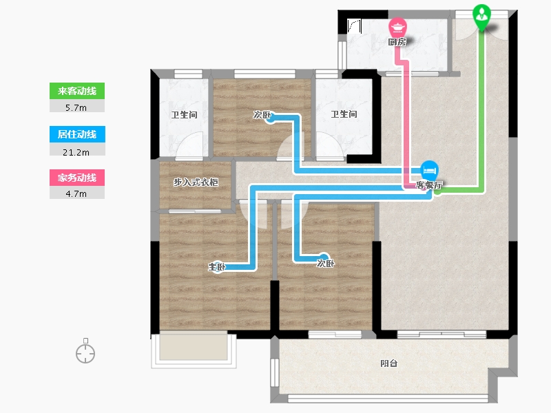 广西壮族自治区-梧州市-未来城-90.00-户型库-动静线