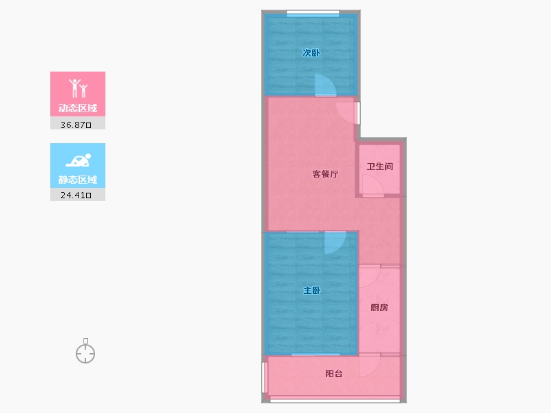 天津-天津市-宜君里社区-54.20-户型库-动静分区