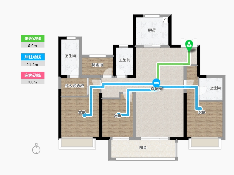 云南省-昭通市-吾悦广场-165.00-户型库-动静线