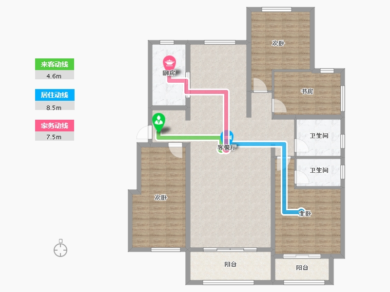 山东省-滨州市-水邑华庭-140.00-户型库-动静线