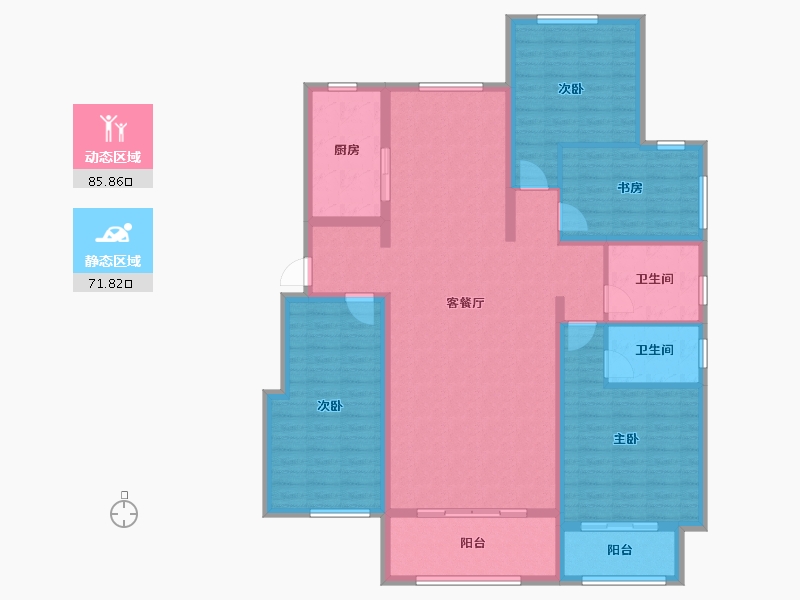 山东省-滨州市-水邑华庭-140.00-户型库-动静分区