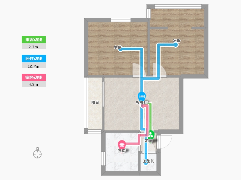 四川省-成都市-琴台路3号院-54.24-户型库-动静线