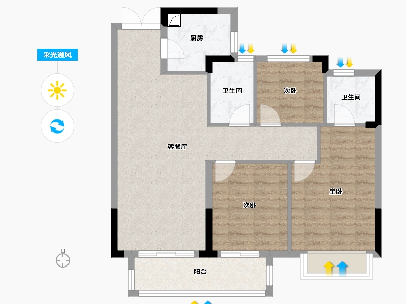 福建省-南平市-印象梦笔-79.00-户型库-采光通风