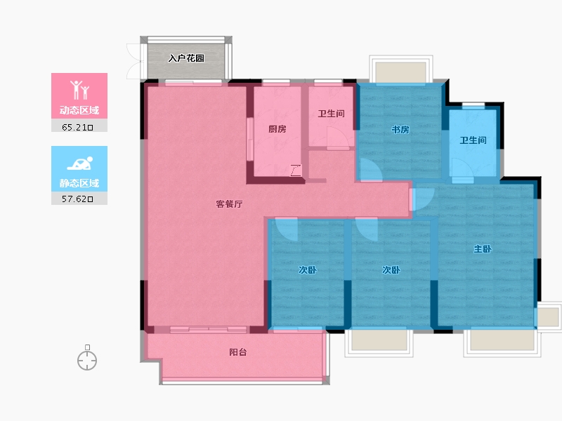 江西省-赣州市-全南蓝湾半岛-142.00-户型库-动静分区