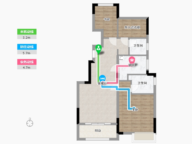 浙江省-金华市-兰城印-75.00-户型库-动静线