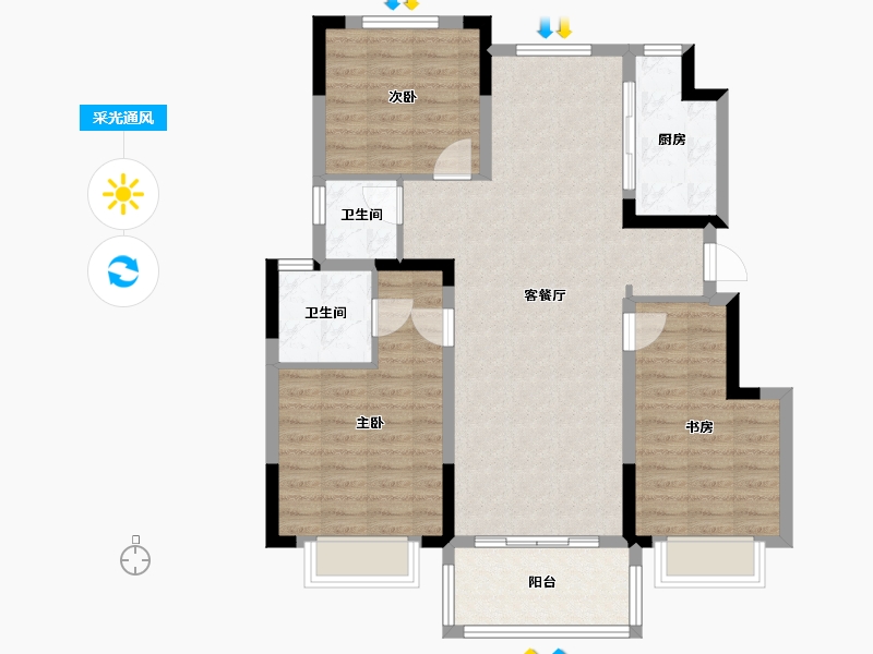 江苏省-徐州市-高盛兰苑-0.10-户型库-采光通风