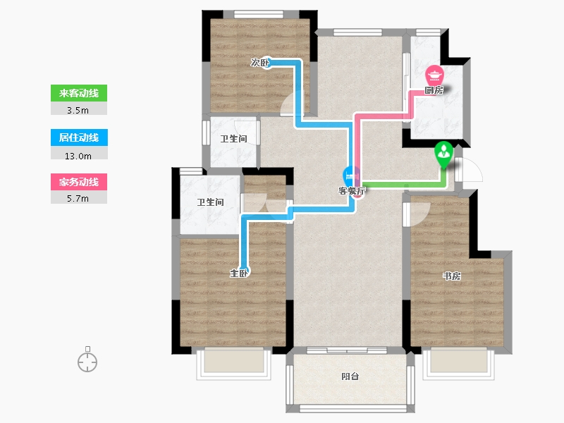 江苏省-徐州市-高盛兰苑-0.10-户型库-动静线