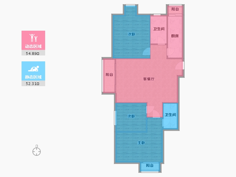 北京-北京市-金泰城丽湾-98.00-户型库-动静分区