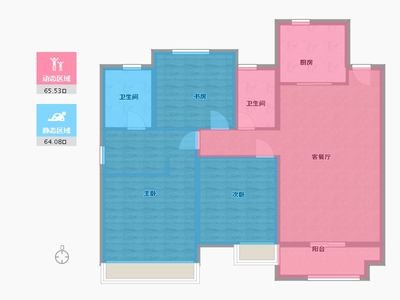 江苏省-连云港市-中梁·郁洲壹号院-117.00-户型库-动静分区