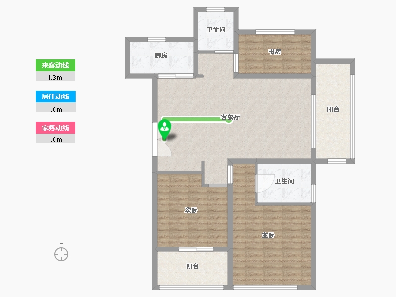 浙江省-绍兴市-崧程一品-110.00-户型库-动静线