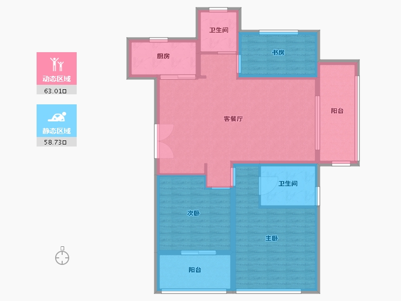 浙江省-绍兴市-崧程一品-110.00-户型库-动静分区