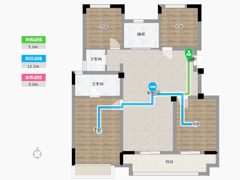 浙江省-湖州市-大家满园-107.65-户型库-动静线