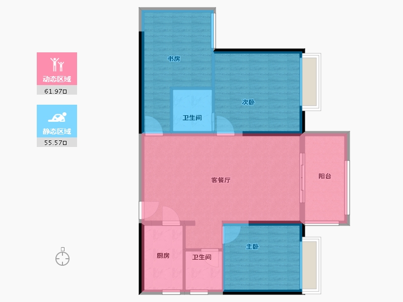 河南省-焦作市-和兴鑫悦府-107.00-户型库-动静分区