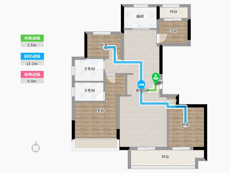 浙江省-绍兴市-鉴湖南苑-122.00-户型库-动静线