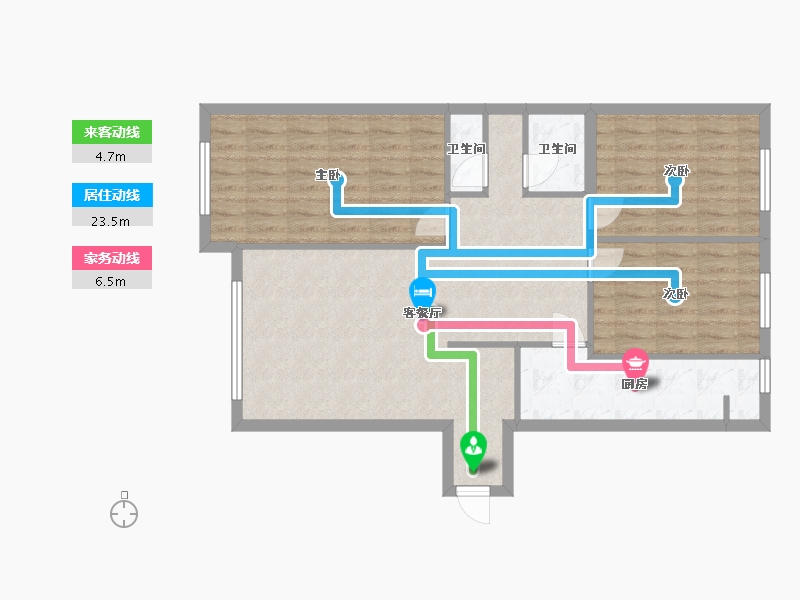 辽宁省-大连市-前城国际花园-B区-95.00-户型库-动静线