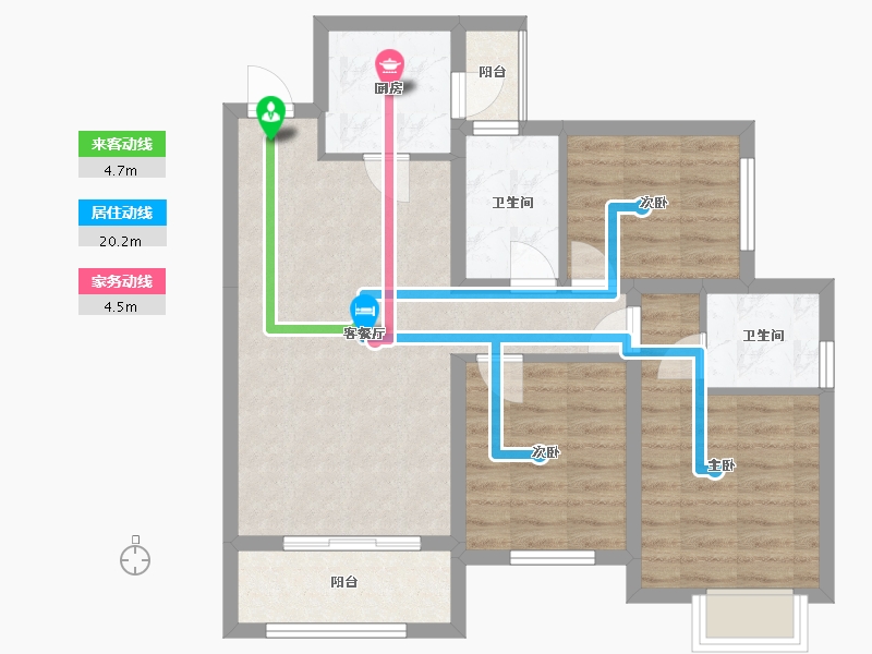 四川省-成都市-城投置地梧桐集-107.00-户型库-动静线