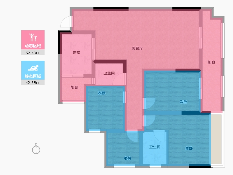 重庆-重庆市-山屿城-101.19-户型库-动静分区