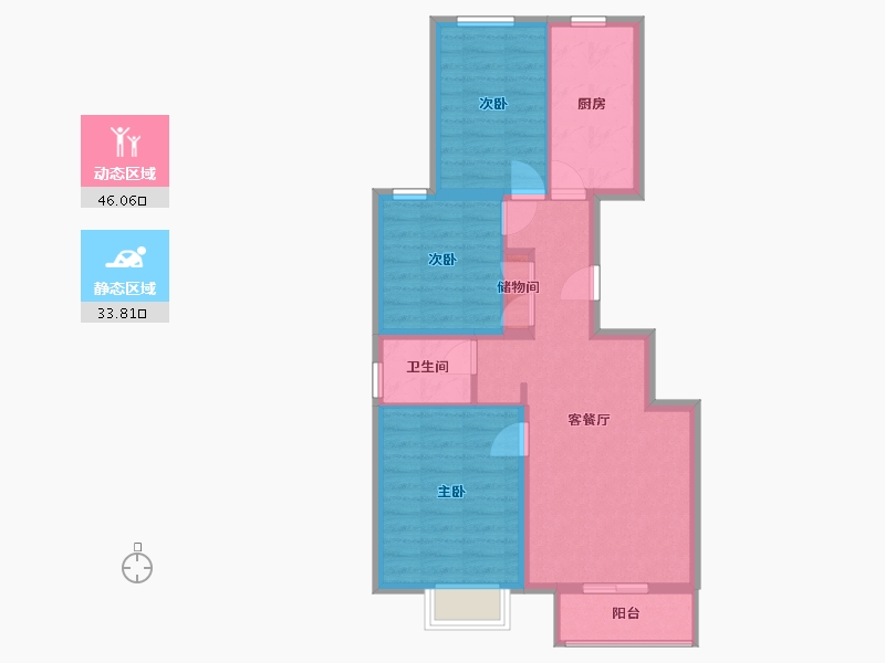 北京-北京市-未知-90.00-户型库-动静分区