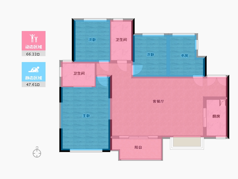 四川省-达州市-蓝润置地广场-125.79-户型库-动静分区