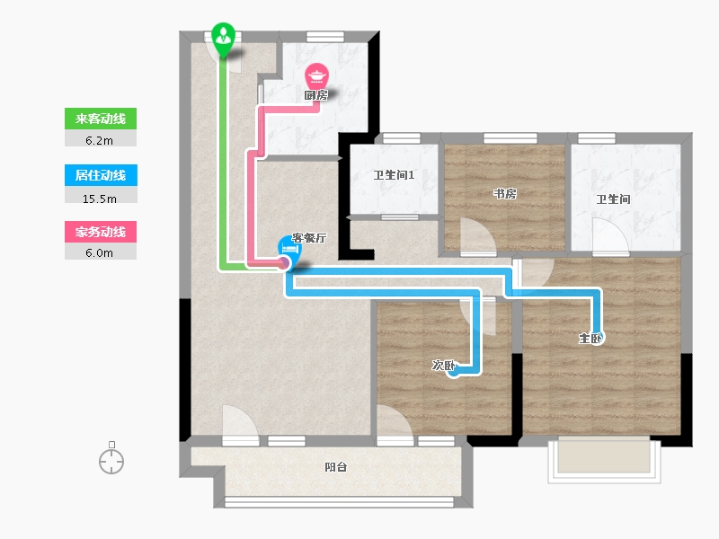 山东省-济南市-君逸府-87.00-户型库-动静线