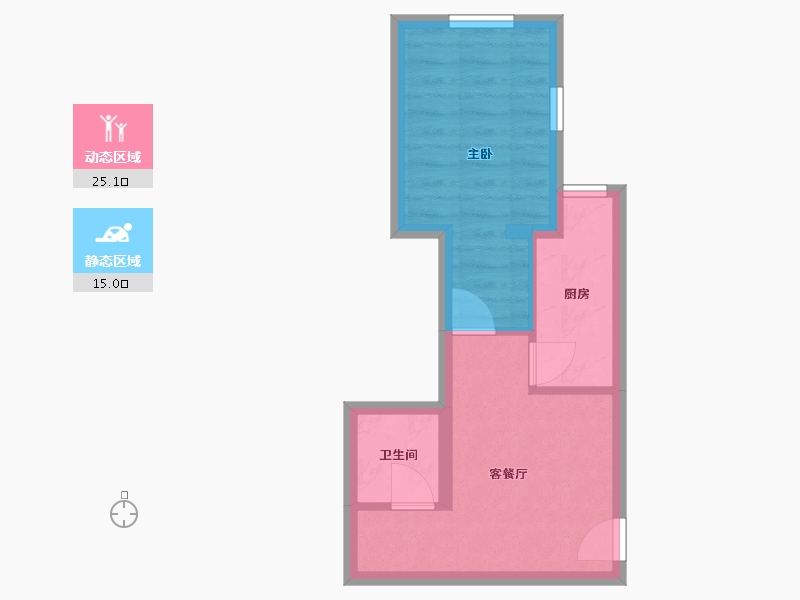 黑龙江省-哈尔滨市-清滨花园-35.00-户型库-动静分区