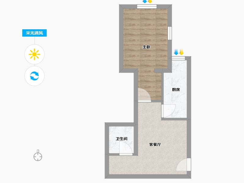 黑龙江省-哈尔滨市-清滨花园-35.00-户型库-采光通风