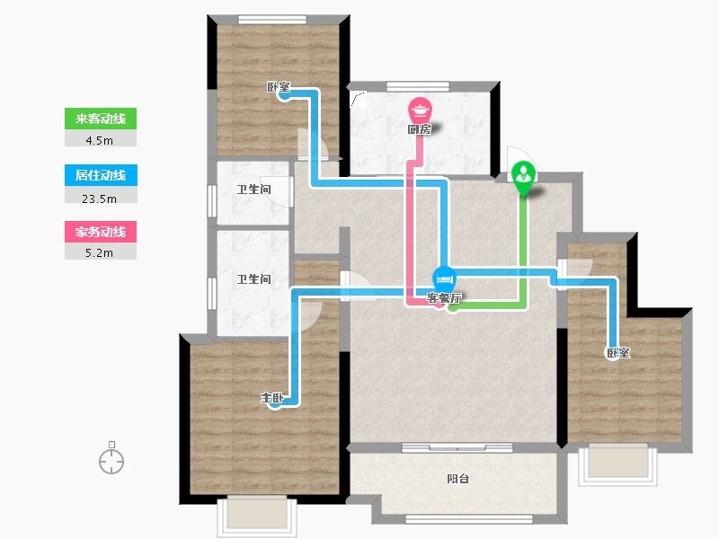 河南省-郑州市-新城玺樾门第-102.00-户型库-动静线