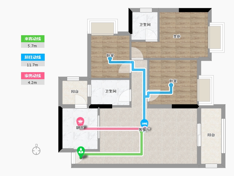 广东省-中山市-云山雅墅-82.00-户型库-动静线