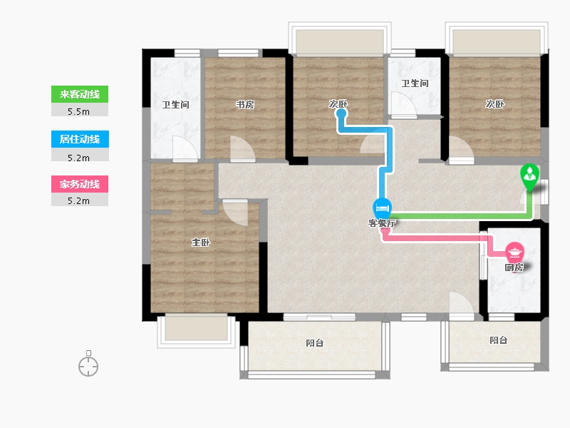 四川省-成都市-华润置地时代之城-136.00-户型库-动静线