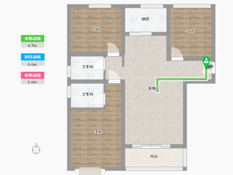 陕西省-宝鸡市-育才天悦府2期-120.00-户型库-动静线