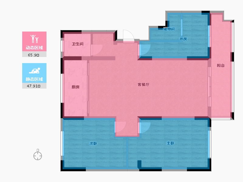 山东省-潍坊市-华邦·旭景园-东区-110.00-户型库-动静分区