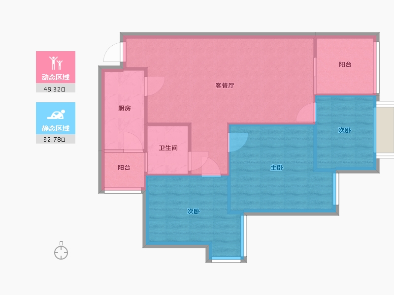 四川省-成都市-金强大学城-87.00-户型库-动静分区