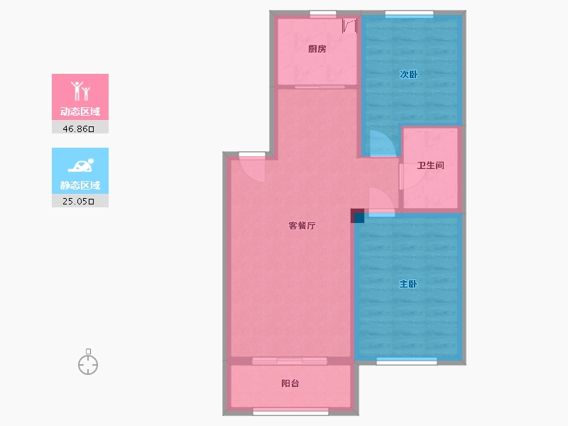 辽宁省-本溪市-欧洲城本府-75.00-户型库-动静分区