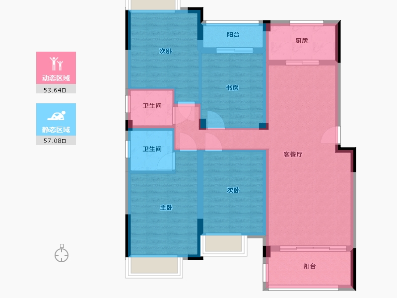 湖南省-衡阳市-平安和润园-100.00-户型库-动静分区