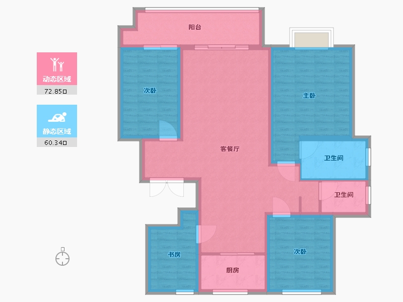 山东省-临沂市-贵和美墅-120.00-户型库-动静分区