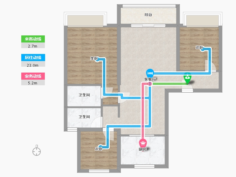 吉林省-通化市-碧桂园-91.70-户型库-动静线