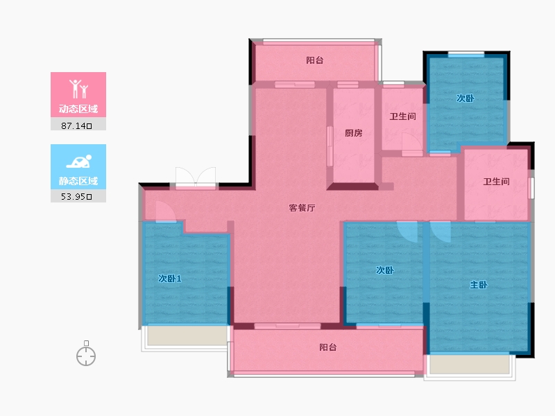 四川省-成都市-人居九林语-161.00-户型库-动静分区