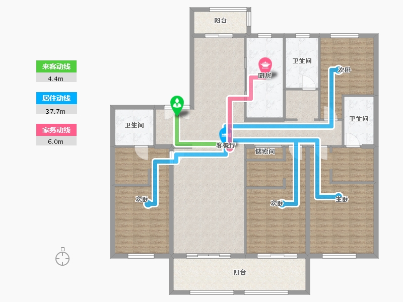 湖北省-武汉市-复地·东湖国际8.1期-178.00-户型库-动静线