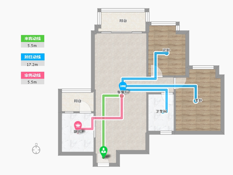 广东省-广州市-学府花园-2期-66.35-户型库-动静线