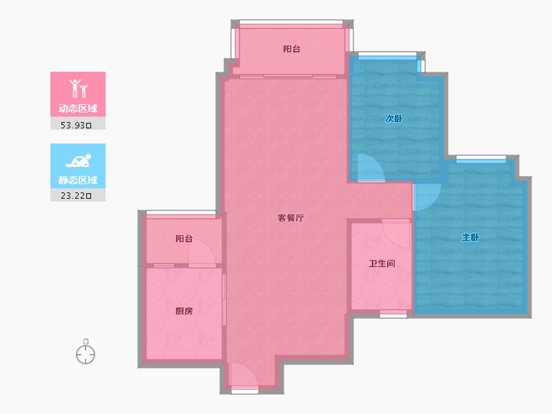 广东省-广州市-学府花园-2期-66.35-户型库-动静分区