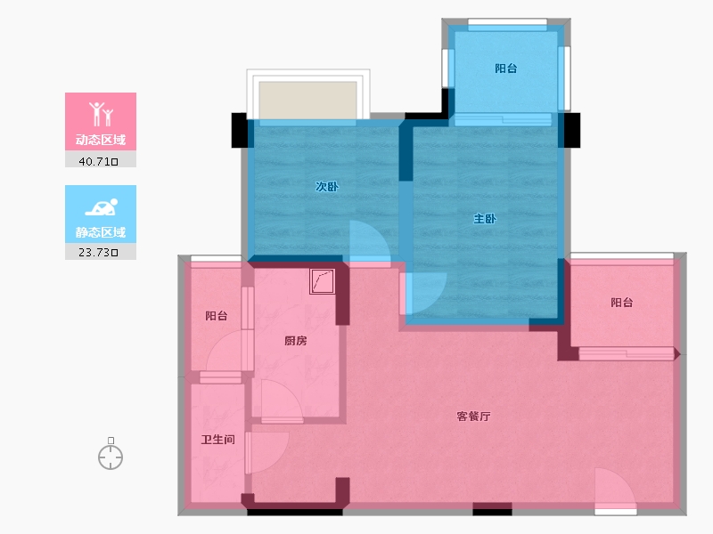 四川省-成都市-绿地国际花都-63.00-户型库-动静分区