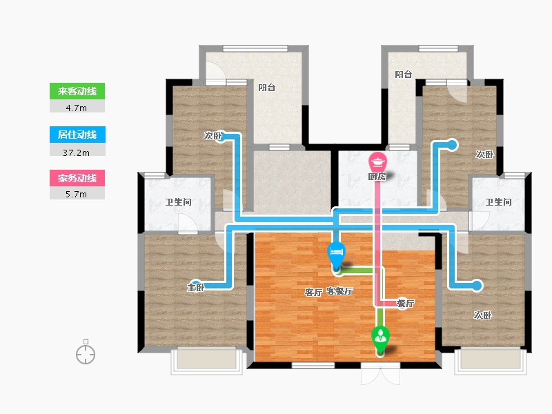 山西省-太原市-保利和光尘樾-155.00-户型库-动静线