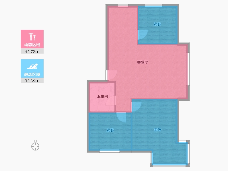 辽宁省-大连市-芙蓉人家-72.10-户型库-动静分区